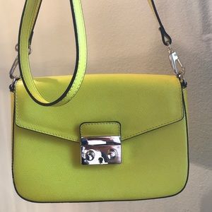 Yellow Leather Shoulder Bag